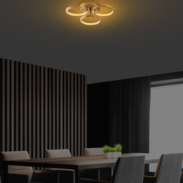 Lubinis šviestuvas auksinės spalvos LED ø 17 cm Halka – Opviq lights-image-4