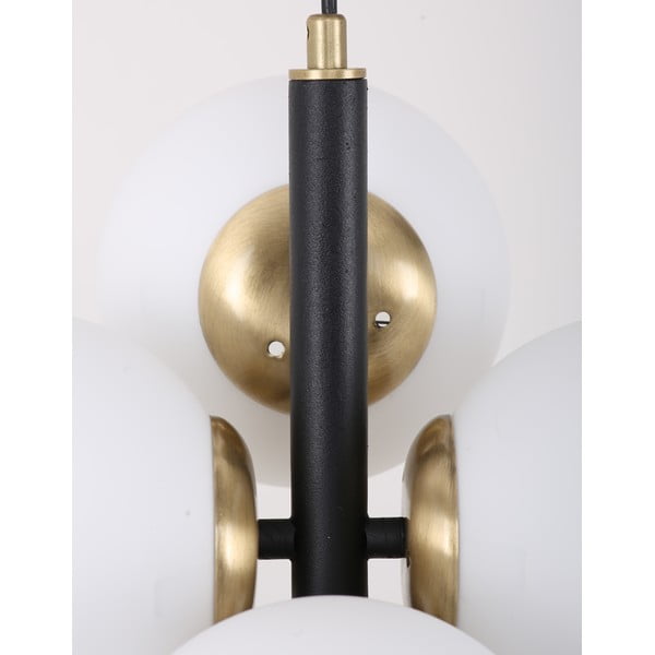 Kabantis šviestuvas baltos spalvos/juodos spalvos ø 15 cm su stiklo gaubtu Forte – Squid Lighting-image-4