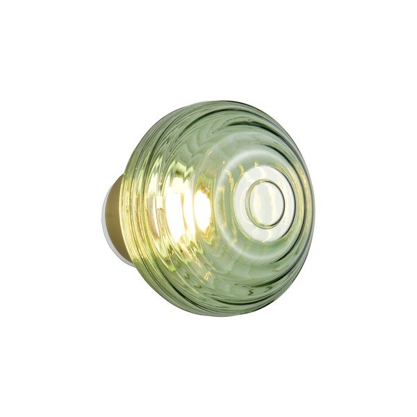 Žalios spalvos iš stiklo sieninė lempa LED USB ø 15,5 cm Earl – Reality-image-4