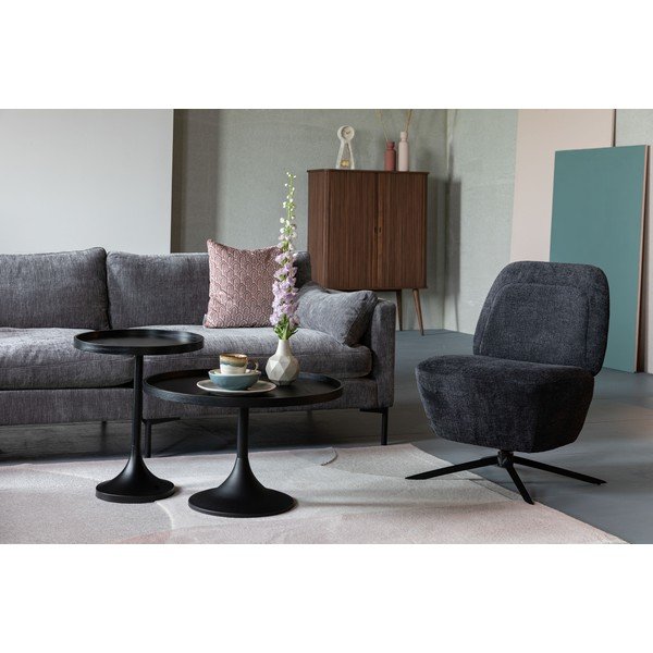 Juodos spalvos apvalios formos kavos staliukas ø 69 cm Jason – Zuiver-image-4