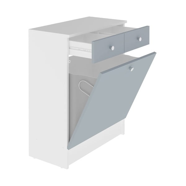 Vonios daiktadėžė baltos spalvos/pilkos spalvos 60x82 cm Combi – TemaHome-image-3