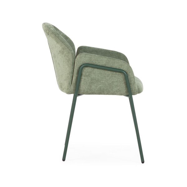 Žalios spalvos iš audinio valgomojo kėdžių komplektas 2 vnt. Aslin – MOME-image-2