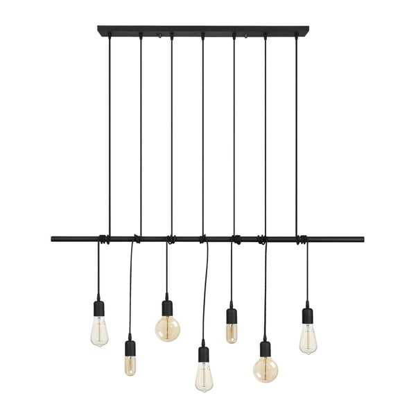 Juodos spalvos metalinis pakabinamas šviestuvas Opviq lights Vincent-image-4