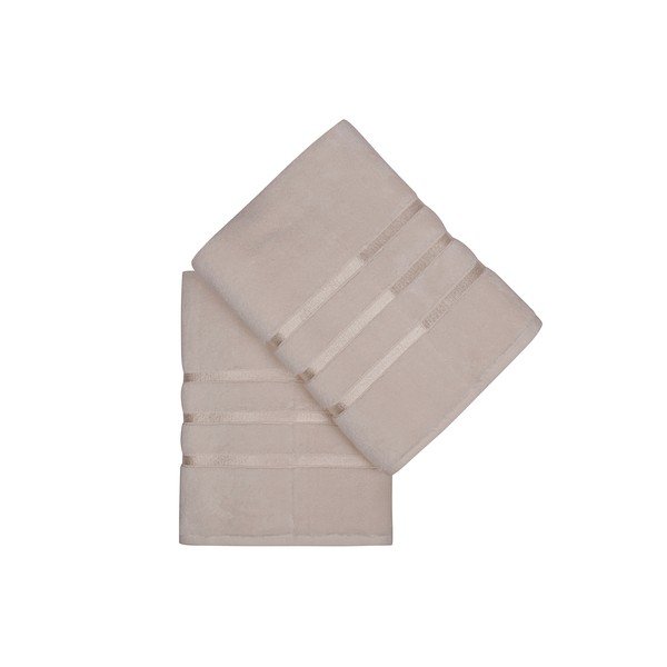 Šviesiai geltonos spalvos iš frote audinio iš medvilnės vonios rankšluosčiai 2 vnt. 70x140 cm Dolce – Foutastic-image-2