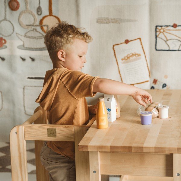 Juodos spalvos/natūralios spalvos iš pušies masyvo mokymosi bokštas Montessori – Meowbaby-image-3