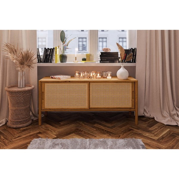 Ąžuolinis TV staliukas 142x64 cm Pola - The Beds-image-1