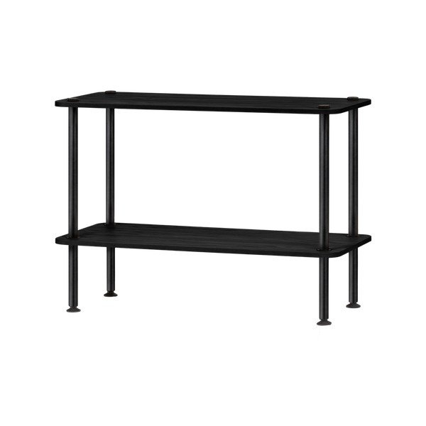 Juodos spalvos pastatoma lentyna iš ąžuolo 80x54,5x35 cm Teidi – noo.ma