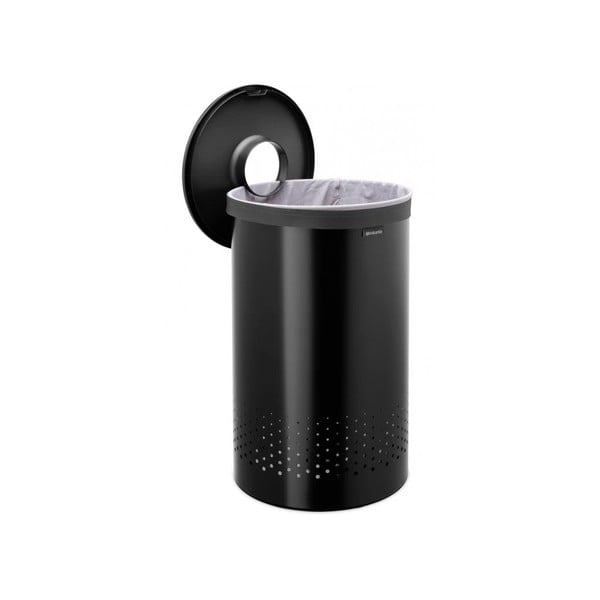 Iš metalo skalbinių krepšys matinės juodos spalvos 60 l – Brabantia-image-2