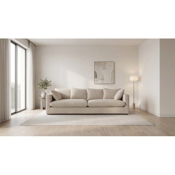 Sofa iš kordinio velveto smėlio spalvos 266 cm Comfy – Scandic-image-4