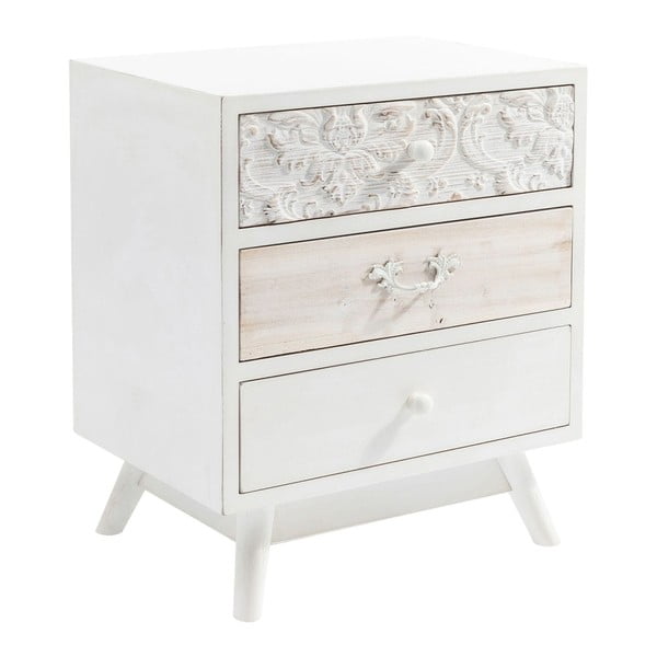 Balta komoda su 3 stalčiais "Kare Design Sweet Home-image-3