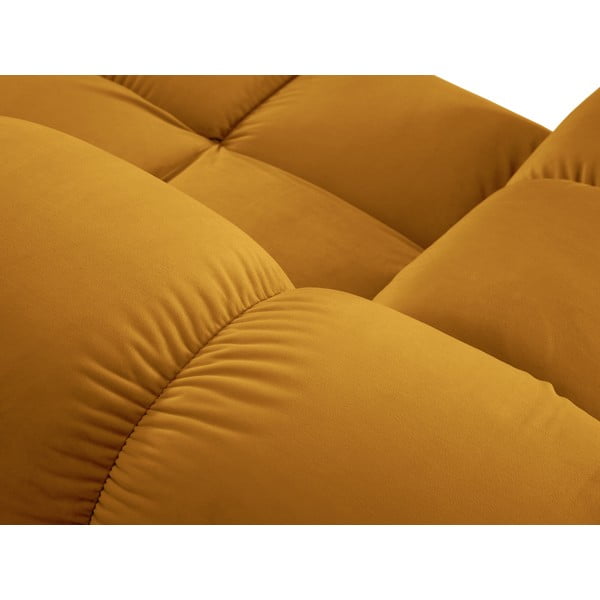 Sofa geltonos spalvos iš velveto 285 cm Bellis – Micadoni Home-image-1