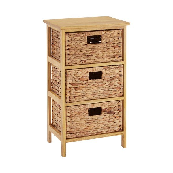 Aukšta šoninė spintelė iš paulovnijos masyvo natūralios spalvos 41x70 cm – Premier Housewares-image-1