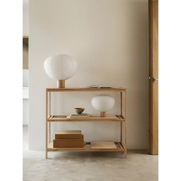 Natūralios spalvos pastatoma lentyna iš ąžuolo 105x92x40 cm Sukoya – Blomus-image-1