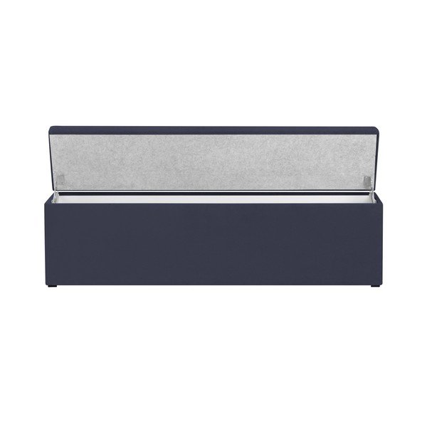 Tamsiai mėlynas otomanas Mazzini Sofas Ancona, 200 x 46 cm-image-1