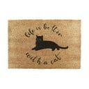 Iš kokoso pluošto grindų kilimėlis 40x60 cm Life Is Better With a Cat – Artsy Doormats