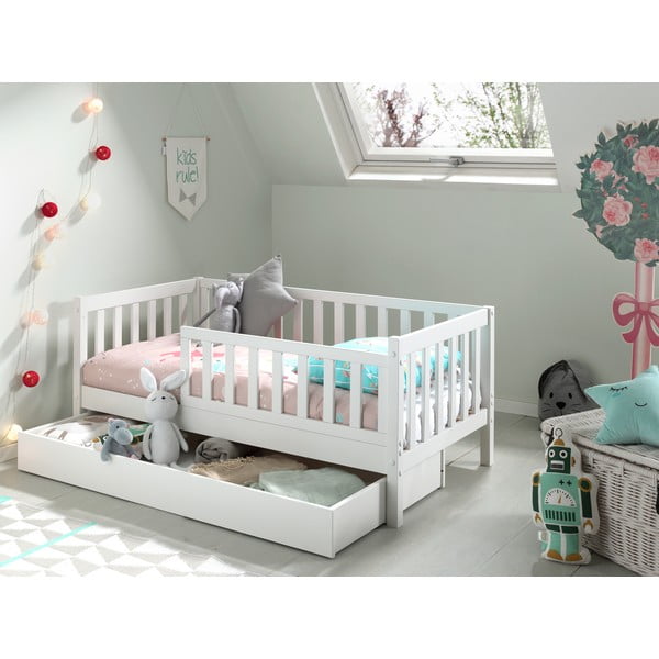 Balta vaikiška lova Vipack Junior, 70 x 140 cm-image-3