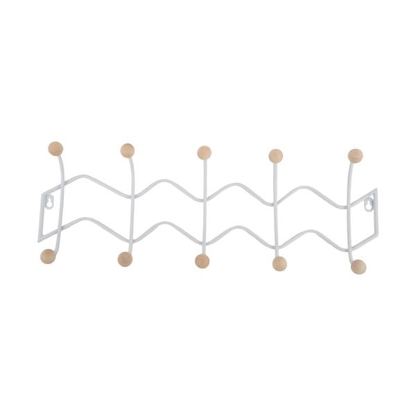 Baltos spalvos iš metalo sieninė lentyna 61 cm Zig Zag – PT LIVING