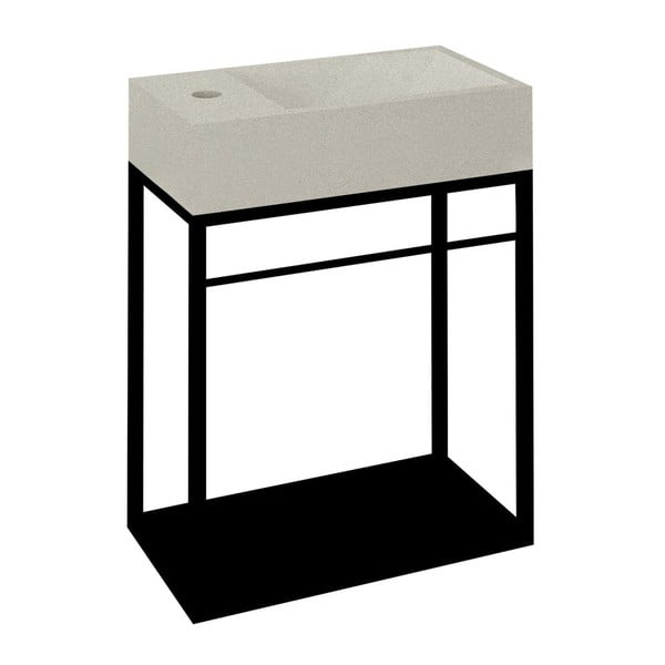 Iš metalo pakabinamas stovas be praustuvo juodos spalvos 39,5x45 cm Crest – Sapho
