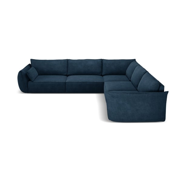 Tamsiai mėlyna kampinė sofa (kintama) Vanda - Mazzini Sofas