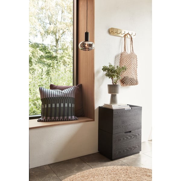 Iš metalo sieninė lentyna auksinės spalvos Form – Hübsch-image-2