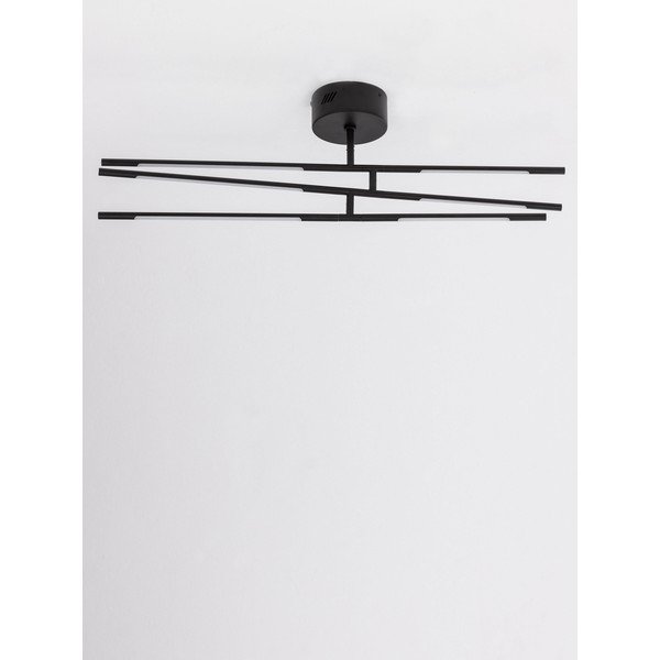 Juodos spalvos iš metalo lubinis šviestuvas LED su pritemdymo funkcija 77x84 cm su gaubtu iš akrilo stiklo Raccio – Nova Luce-image-3
