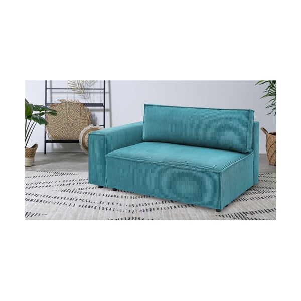 Modulinė sofa mėlynos spalvos iš kordinio velveto (su kairiuoju kampu) Nihad modular – Bobochic Paris-image-1
