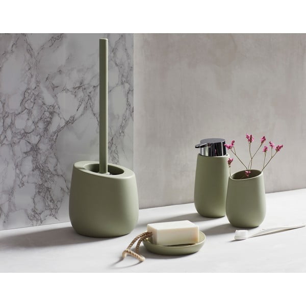 Žalias keraminis dantų šepetėlio puodelis Wenko Badi-image-1