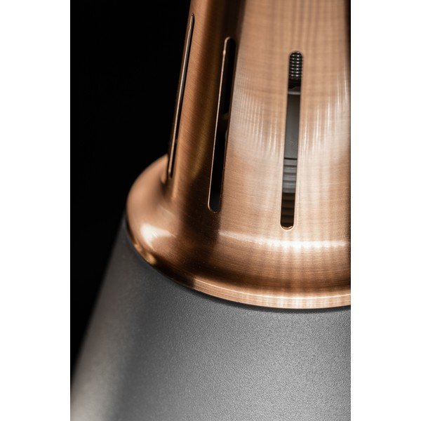 Kabantis šviestuvas pilkos spalvos ø 22 cm su metaliniu gaubtu Gianni – GTV-image-3