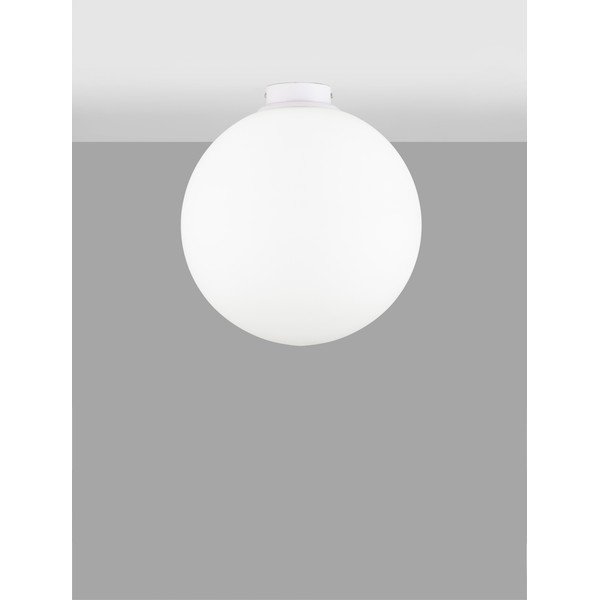 Baltos spalvos iš stiklo lubinis šviestuvas Nevoso – Nova Luce-image-2