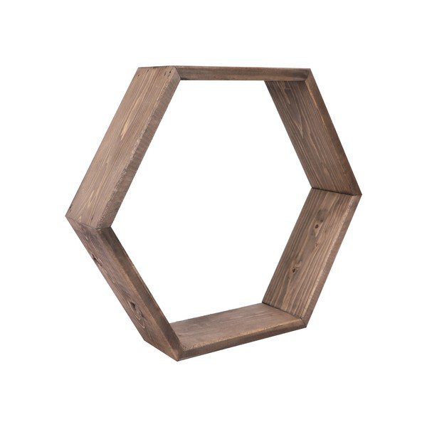 3 medinių sieninių lentynų rinkinys Bee-image-1