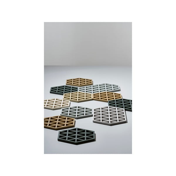 Pilkas silikoninis kilimėlis karštam puodui Zone Triangles-image-2