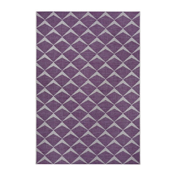 Violetinės ir smėlio spalvos lauko kilimas NORTHRUGS Escala, 70 x 140 cm