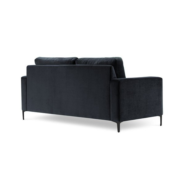 Tamsiai mėlyna aksominė sofa Kooko Home Harmony, 158 cm-image-3