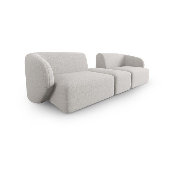Šviesiai pilkos spalvos iš šenilinio audinio sofa 246 cm Paolo – Milo Casa-image-2