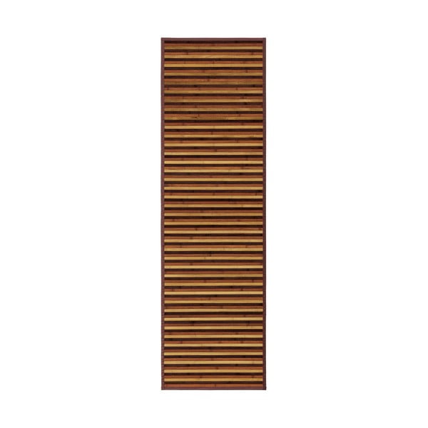 Iš bambukinė kilimas garstyčių spalvos/rudos spalvos 60x200 cm – Casa Selección