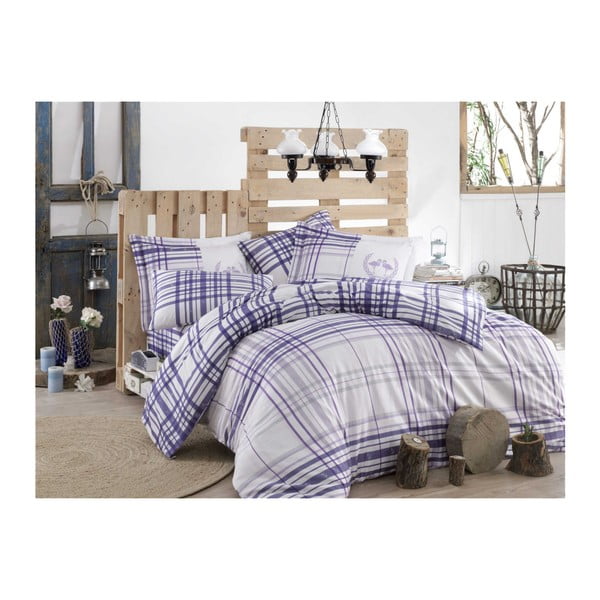 Dvivietės lovos paklodė su medvilninio satino paklodėmis "Alyssa Miano", 200 x 220 cm