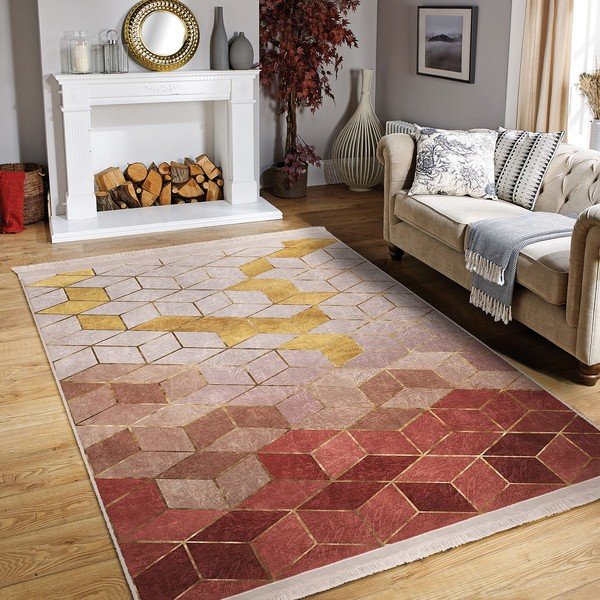 Rausvas kilimas 80x150 cm - Mila Home-image-1