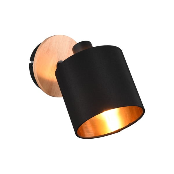 Taškinis šviestuvas juodos spalvos/natūralios spalvos ø 12 cm Tommy – Reality-image-1