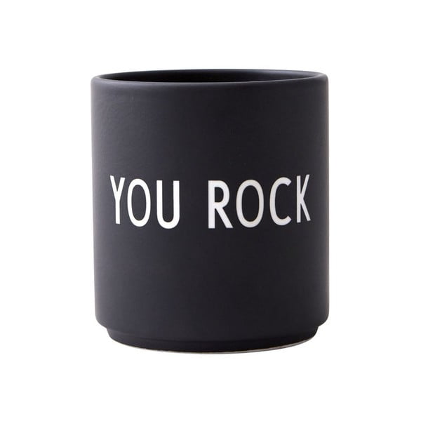 Iš porceliano  puodelis juodos spalvos 300 ml You Rock – Design Letters