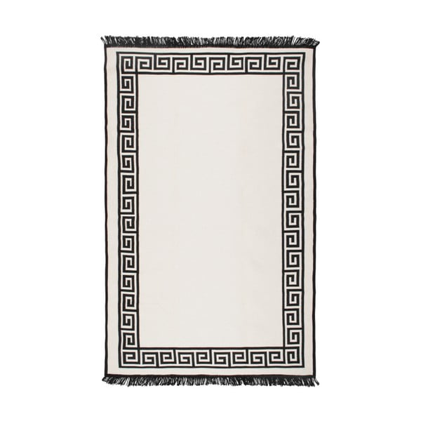 Smėlio ir juodos spalvos dvipusis kilimas "Justed", 80 x 150 cm-image-3