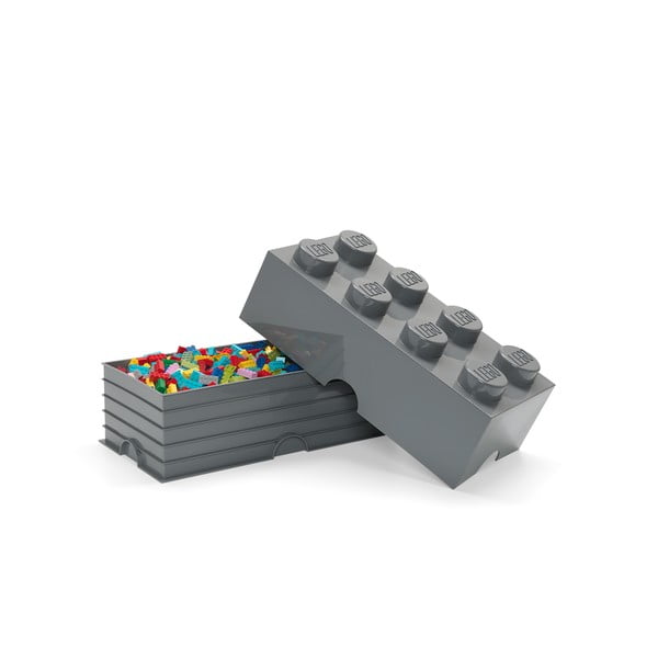 Vaikiška tamsiai pilka stačiakampė daiktų saugojimo dėžė LEGO®-image-1