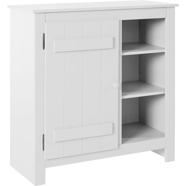 Iš pušies masyvo spintelė baltos spalvos 90x90 cm Bertram – Støraa-image-2