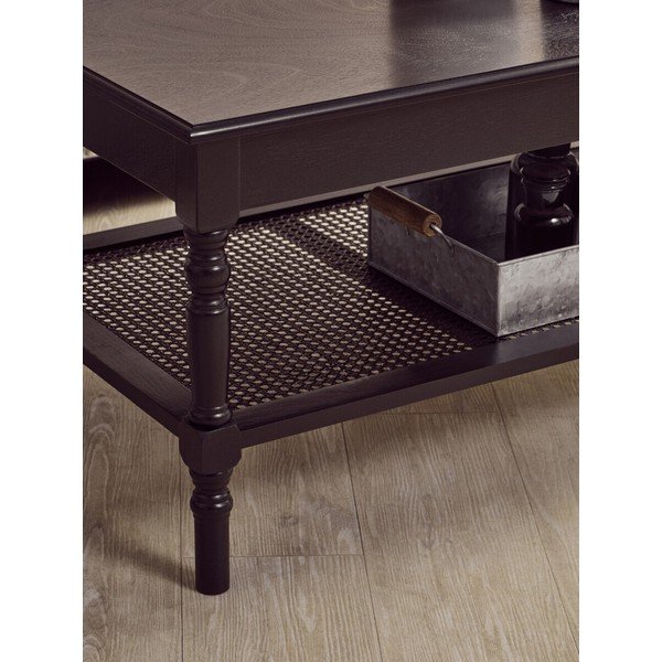 Juodos spalvos kavos staliukas 60x120 cm Heritage – Premier Housewares-image-3