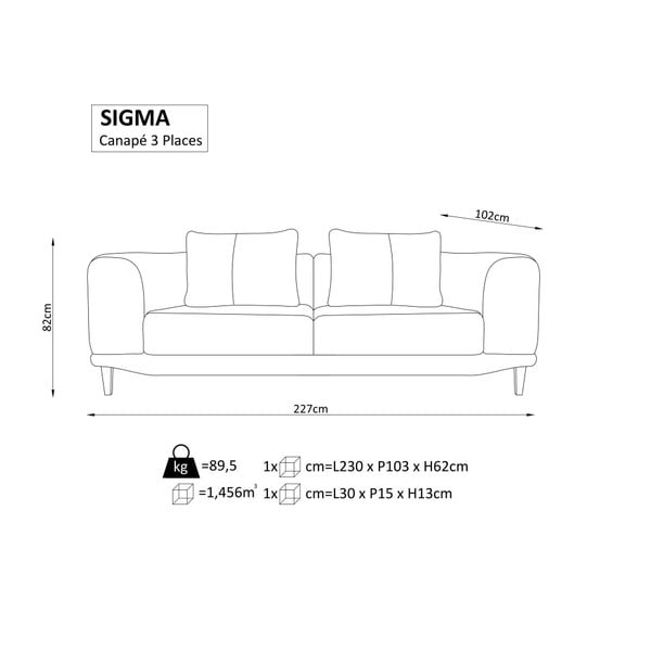 Juoda trijų vietų sofa "Windsor & Co. Sofos Sigma-image-1