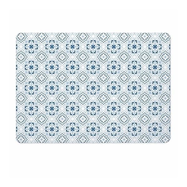 Vonios kilimėlis iš diatomito baltos spalvos/mėlynos spalvos 50x70 cm Atlanta – douceur d'intérieur
