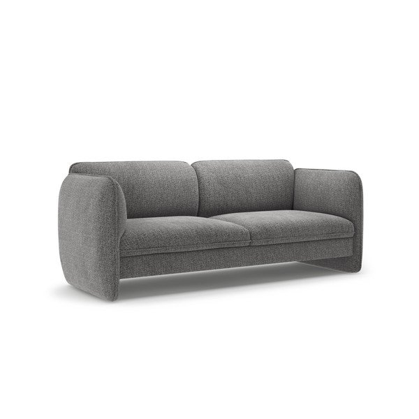 Tamsiai pilkos spalvos sofa iš šenilinio audinio 204 cm Georgia – Micadoni -image-2