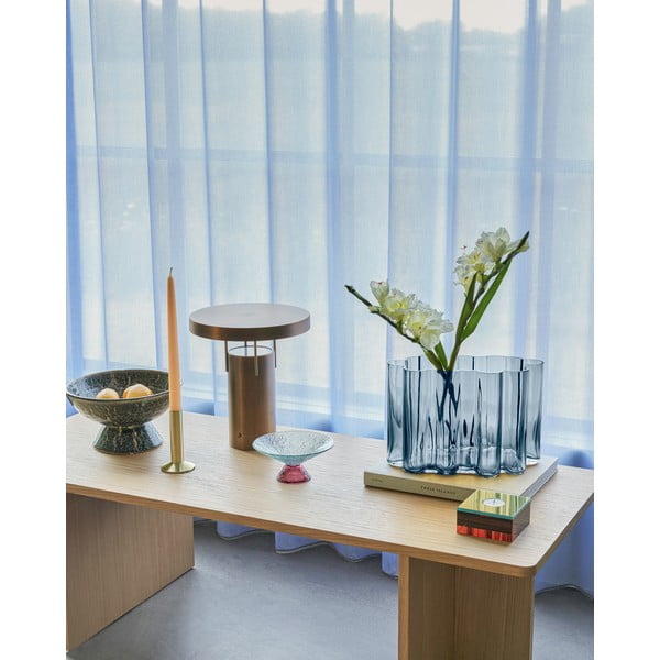 Iš stiklo  dubuo raudonos spalvos/mėlynos spalvos vaisių dubuo ø 15 cm Bonbon – Hübsch-image-4