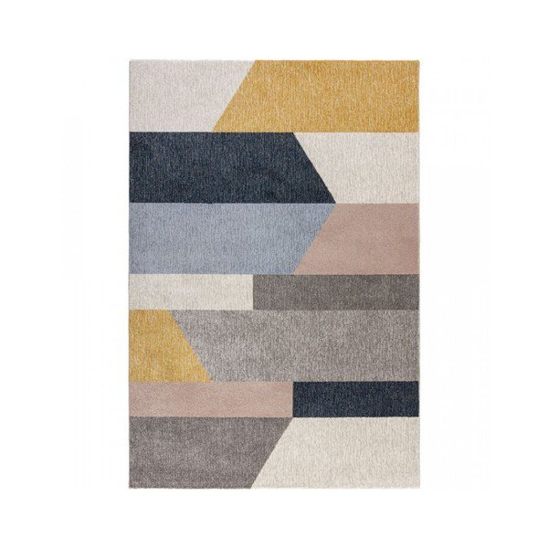 Pilkos ir geltonos spalvos kilimas "Flair Rugs Barrio", 120 x 170 cm