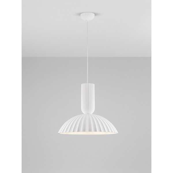 Baltos spalvos iš akmens kabantis šviestuvas ø 50 cm Ammos – Nova Luce-image-4