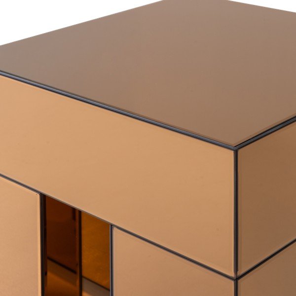 Blizgus šoninis stalas 45x45 cm Mirrox – WOOOD-image-4